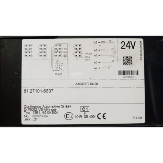 TACHIGRAFO MAN TGX euro 6 usato