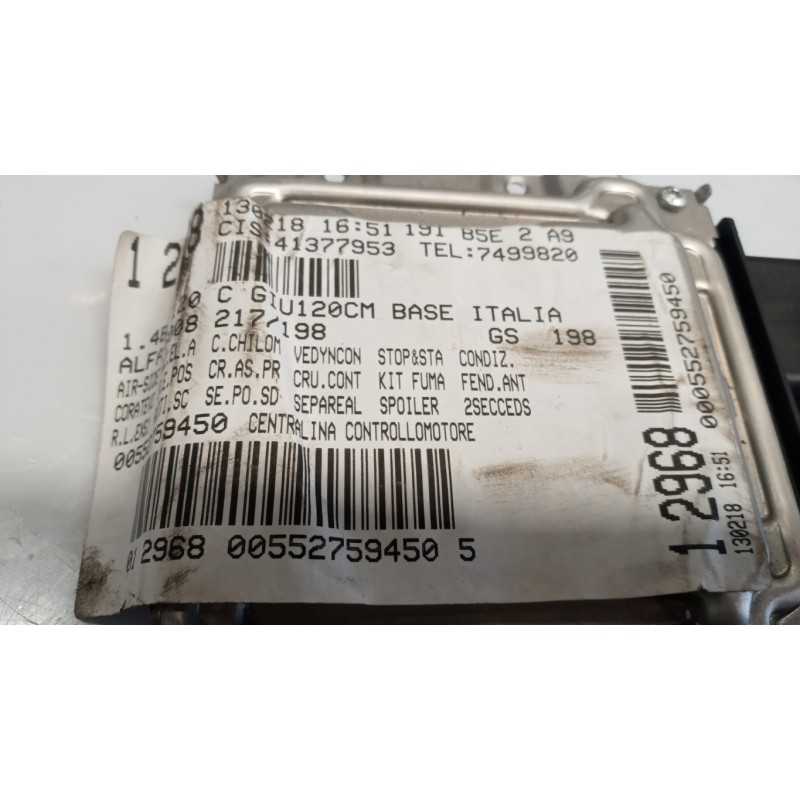 ALFA ROMEO ENGINE UNIT ALFA ROMEO Giulietta 2016> used