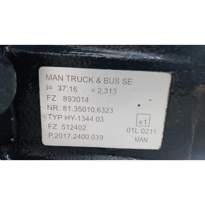 MAN GRUPPO DIFFERENZIALE POSTERIORE MAN TGX euro 6 usato