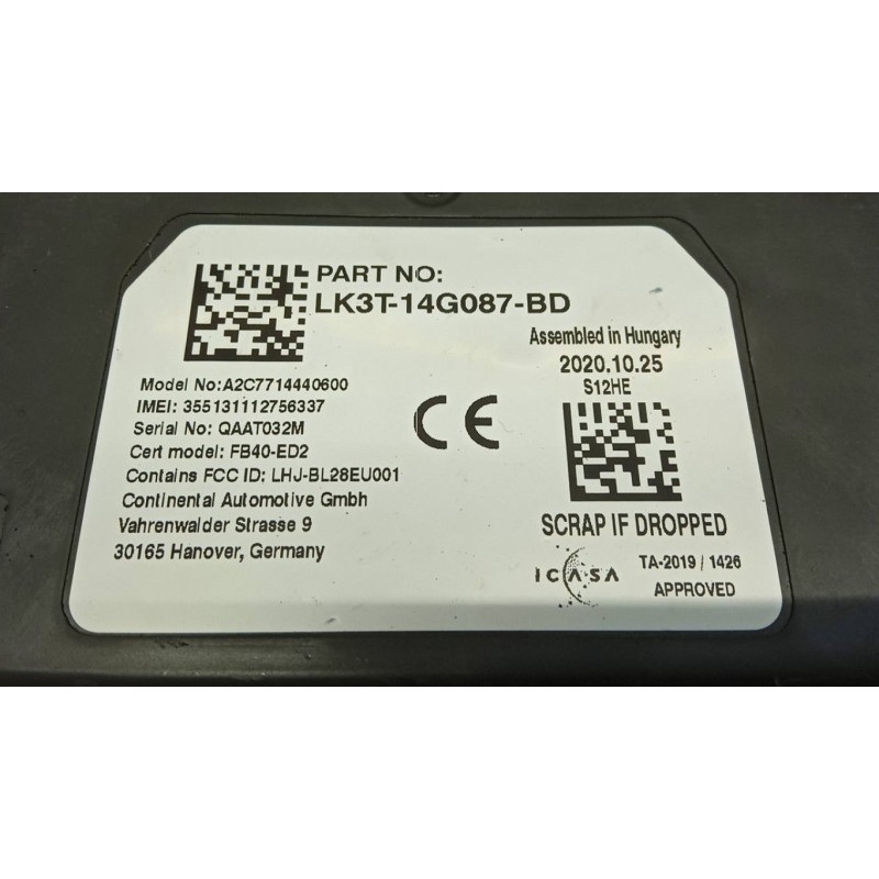 FORD van VARIOUS CONTROL UNITS  FORD van Transit/Tourneo Custom 2018> used