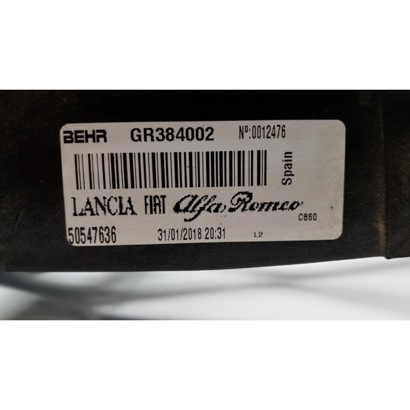 ALFA ROMEO CONVEYOR ELECTRIC FAN ALFA ROMEO Giulietta 2016> used