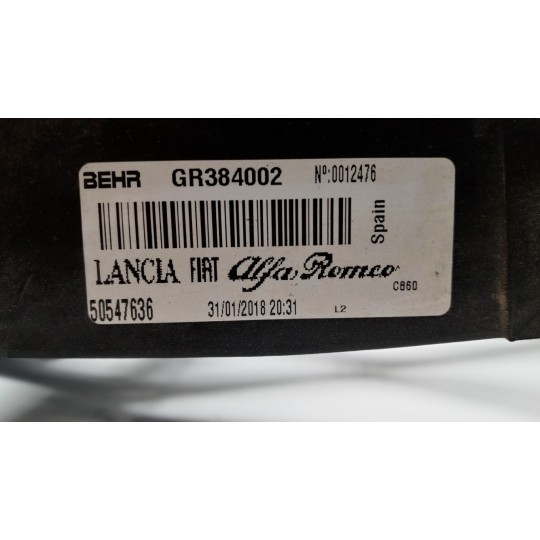 CONVEYOR ELECTRIC FAN ALFA ROMEO Giulietta 2016> used