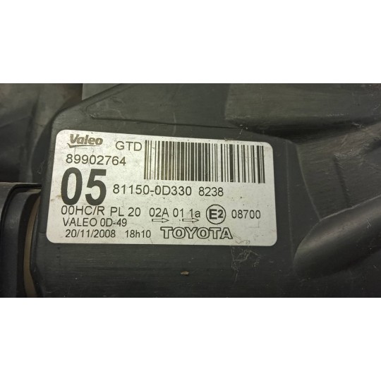 FRONT LEFT FLASHLIGHT  TOYOTA Yaris 2008>2011 used