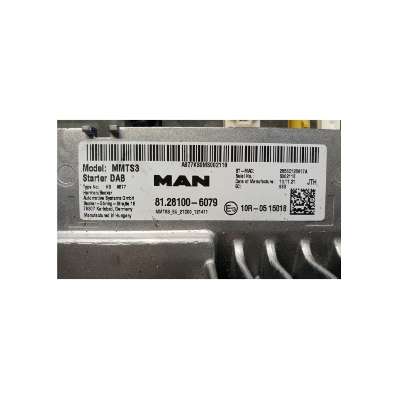 MAN CAR RADIO MAN TGX euro 6 used