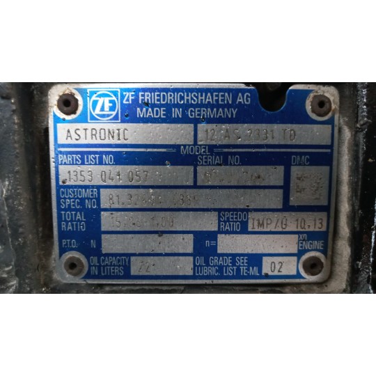 GEARBOXES  MAN TGX euro 6 used