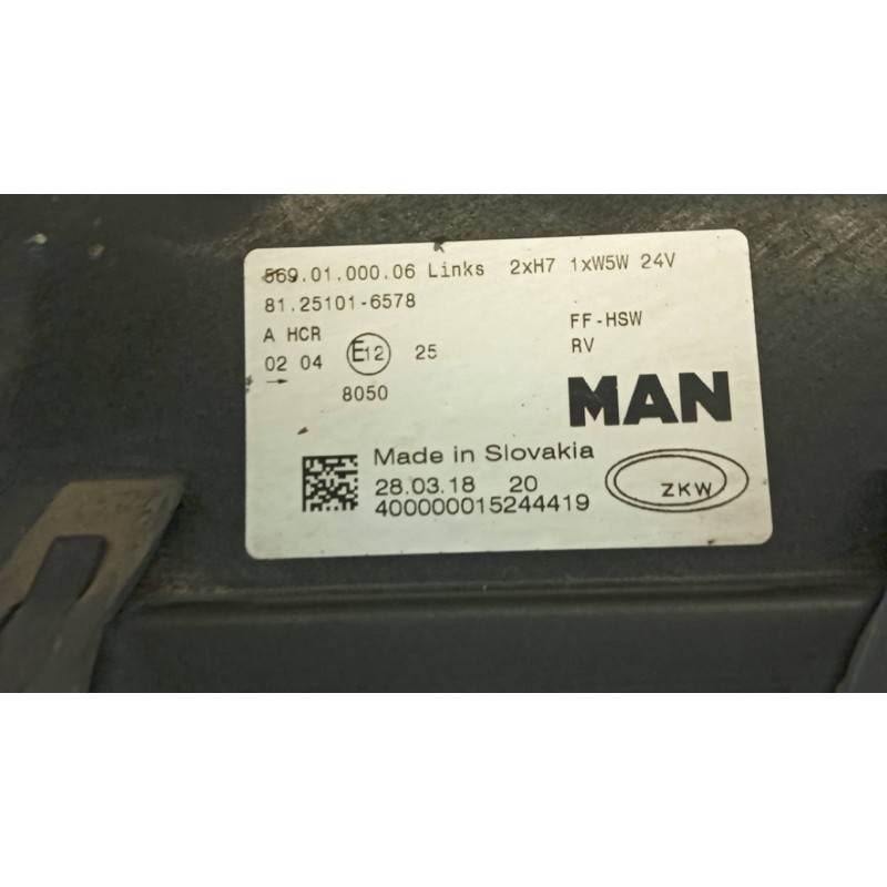 MAN FRONT LEFT FLASHLIGHT  MAN TGM used