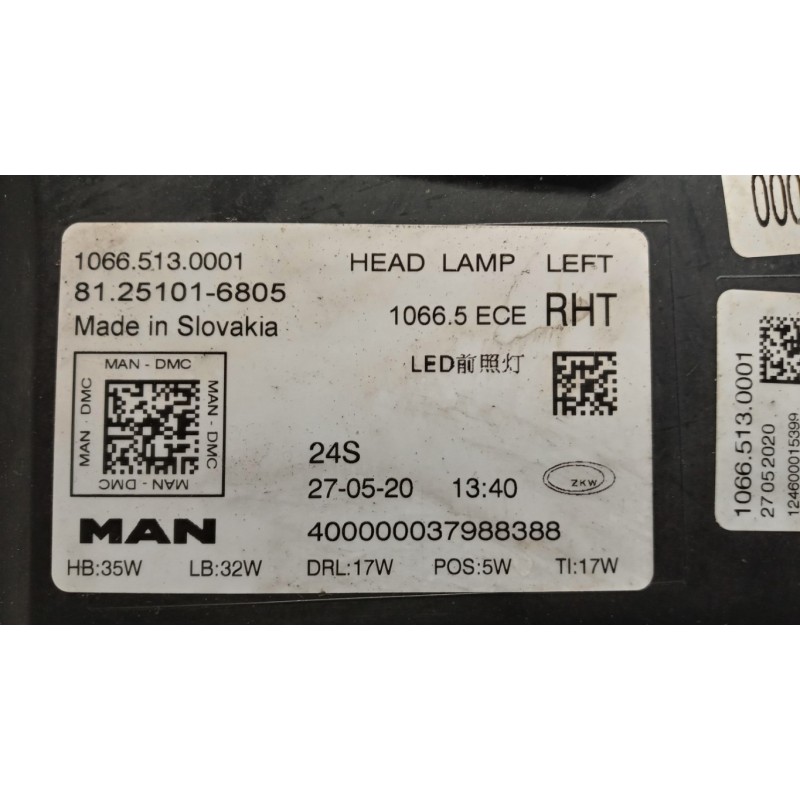 MAN FARO ANT LED SINISTRO MAN TGX euro 6 usato