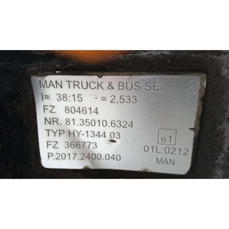 MAN GRUPPO DIFFERENZIALE POSTERIORE MAN TGX euro 6 usato