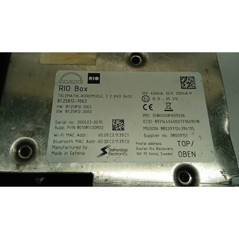 MAN CENTRALINE VARIE C MAN TGX euro 6 usato