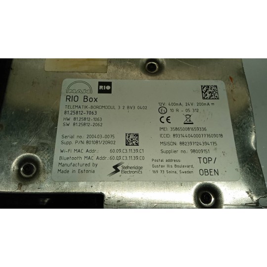 VARIOUS CONTROL UNIT C MAN TGX euro 6 used