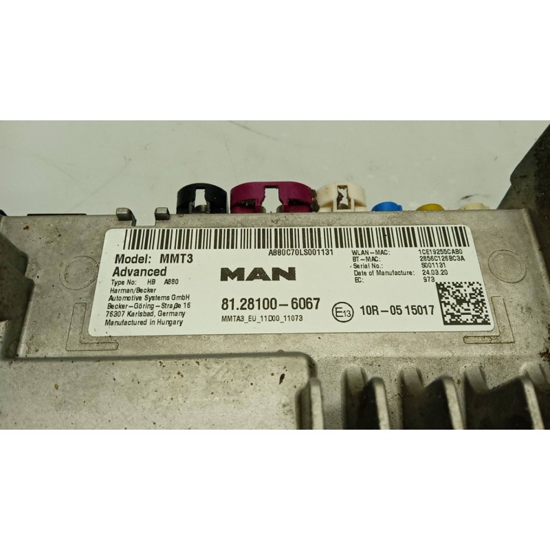 MAN CAR RADIO MAN TGX euro 6 used