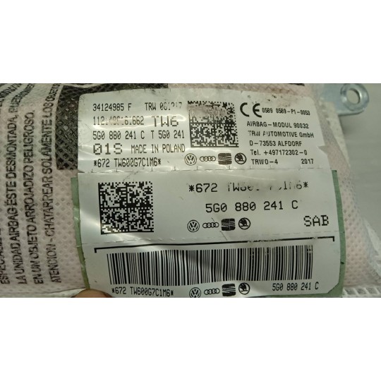 AIR BAG LATERALE SINISTRO VOLKSWAGEN Golf 7.2 2017>2019 usato