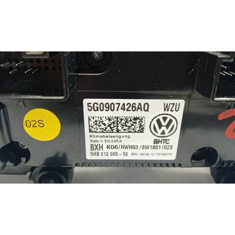 VOLKSWAGEN AC CONTROL UNIT VOLKSWAGEN Golf 7.2 2017>2019 used