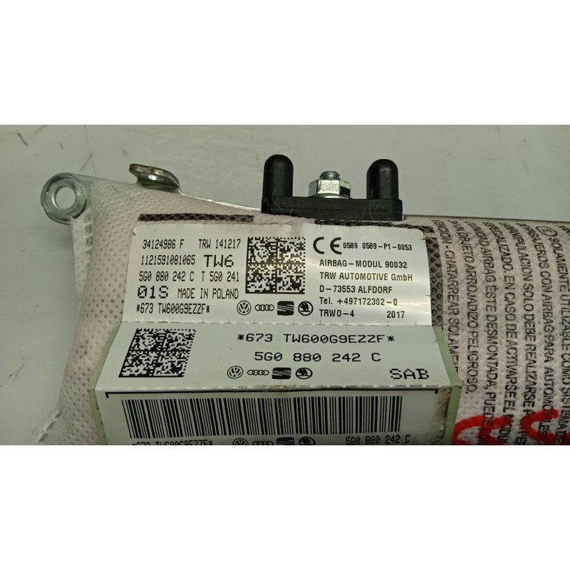 VOLKSWAGEN CURTAIN AIRBAG RIGHT  VOLKSWAGEN Golf 7.2 2017>2019 used