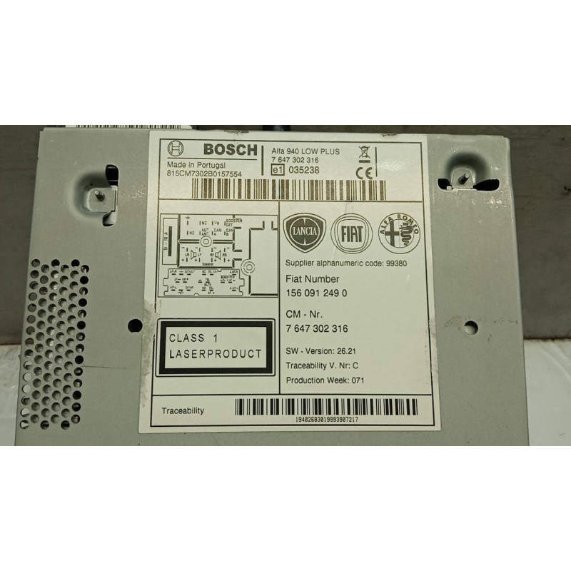 ALFA ROMEO AUTORADIO ALFA ROMEO Giulietta 2010>2016 usato