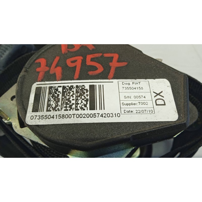 FIAT CINTURA DI SICUREZZA ANTERIORE DESTRA FIAT Doblo' 2009>2014 used
