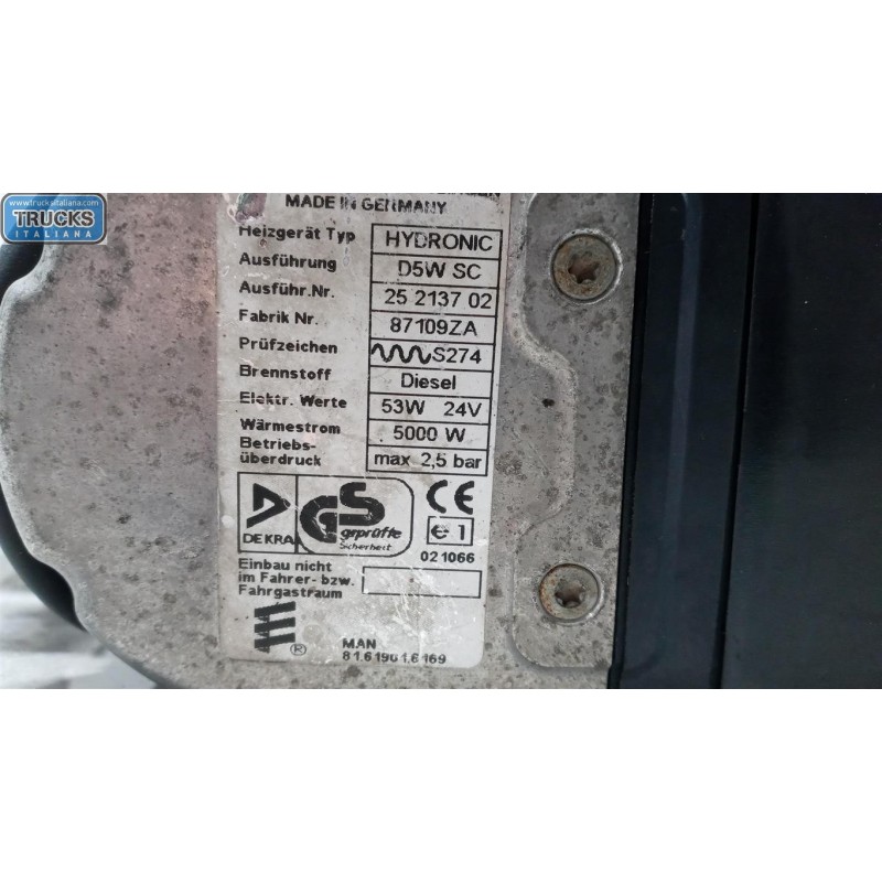 MAN WEBASTO MAN TG-A 2000>2007 used