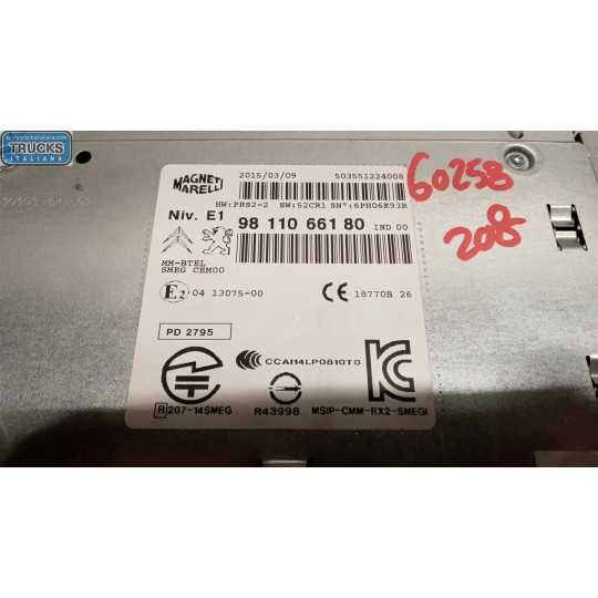 AUTORADIO PEUGEOT 208 2012>2015 usato