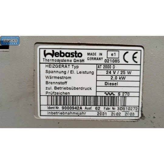WEBASTO RENAULT truck Premium 1996>2005 usato