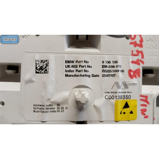 QUADRO STRUMENTI MINI R56  2006>2011 usato