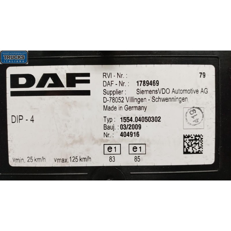 DAF INSTRUMENT PANEL DAF 85CF used