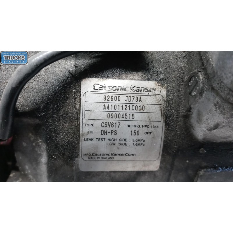 NISSAN AIR CONDITIONER COMPRESSOR NISSAN Qashqai 2007>2010 used