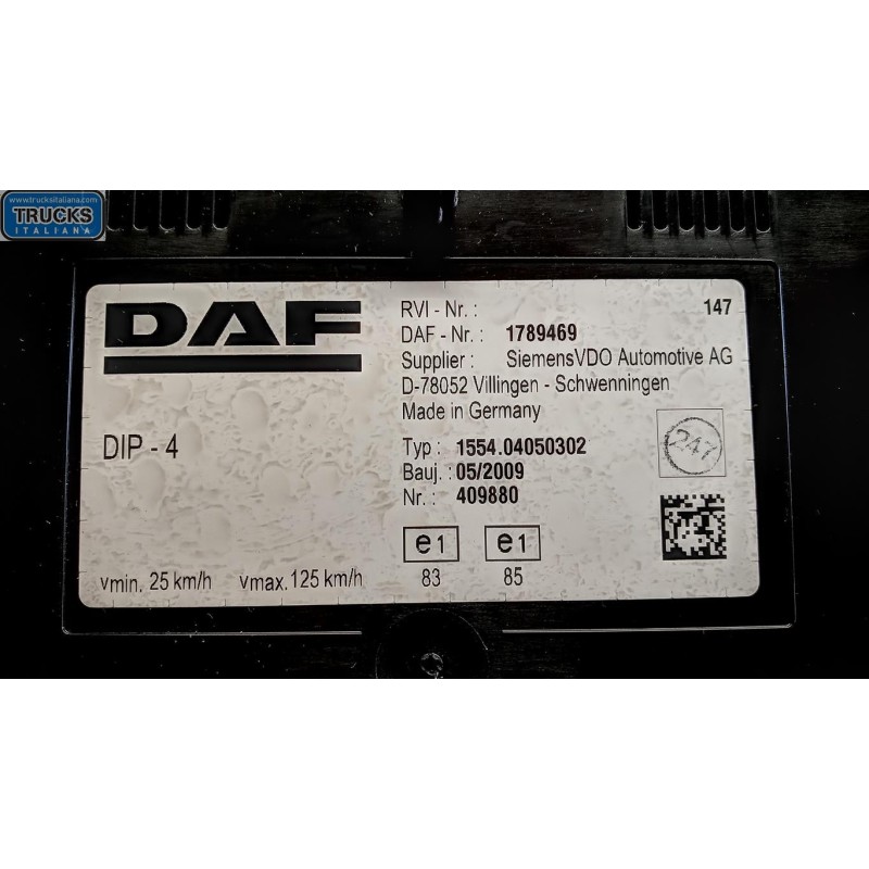 DAF QUADRO STRUMENTI DAF XF105 usato