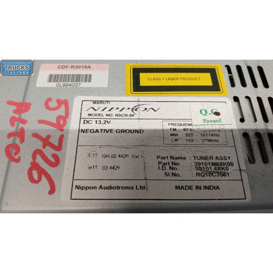 CAR RADIO SUZUKI Alto 2008>2014 used