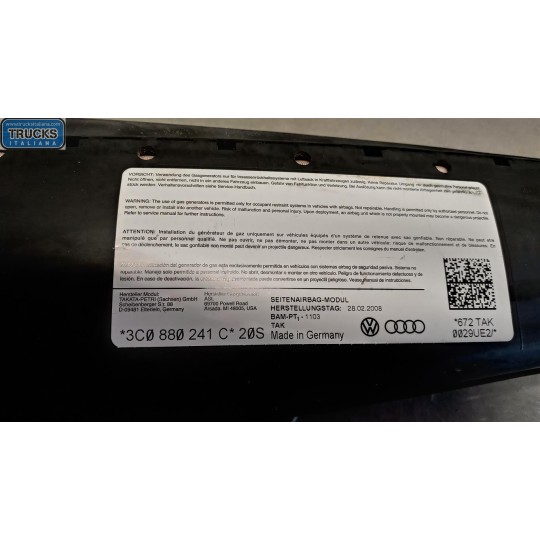 CURTAIN AIRBAG LEFT VOLKSWAGEN Passat 2005>2010 used