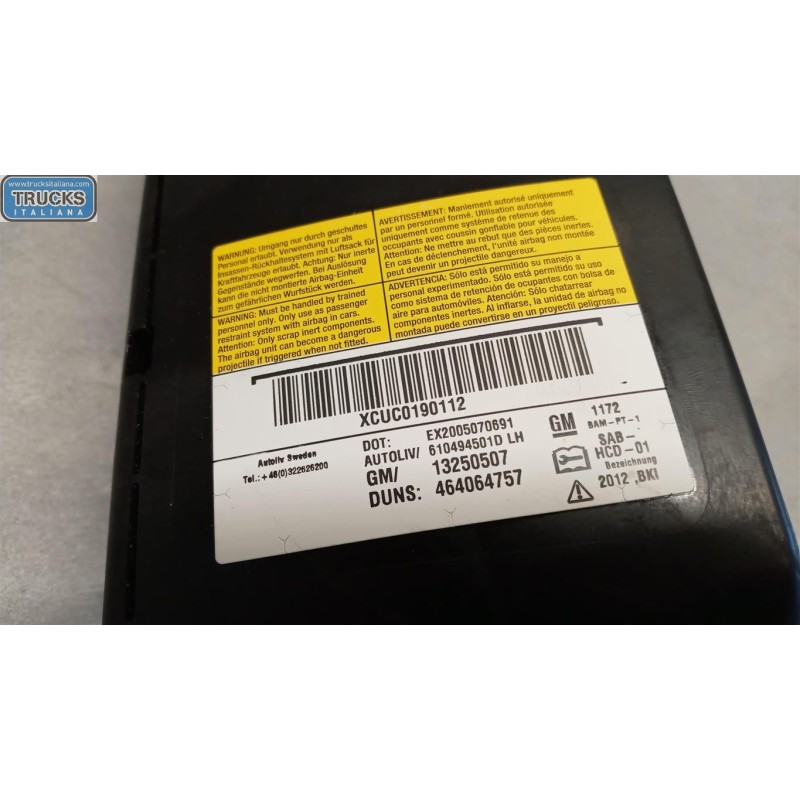 OPEL CURTAIN AIRBAG LEFT OPEL Meriva B 2010>2014 used