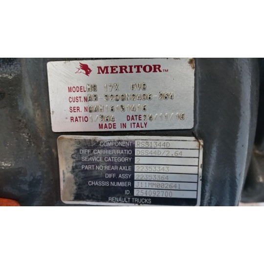 GRUPPO DIFFERENZIALE POSTERIORE RENAULT truck T 2014> usato