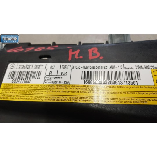 AIR BAG LATERALE DESTRO MERCEDES-BENZ Classe B (W245) 2005>2008 usato