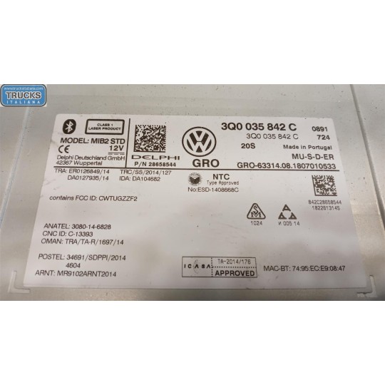 CD CHANGER  VOLKSWAGEN van Crafter 2017> used