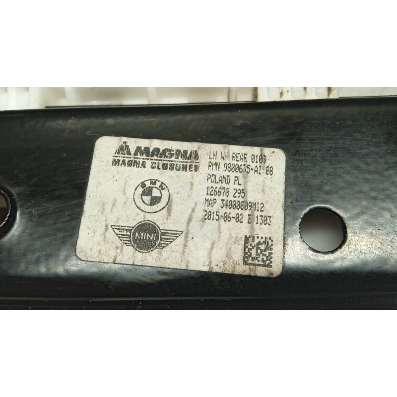 MINI ALZA VETRI POSTERIORI SINISTRO MINI R60  Countryman 2014>2017 usato