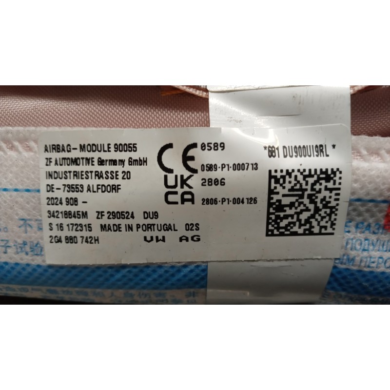 VOLKSWAGEN AIR BAG TETTO DESTRO VOLKSWAGEN Polo 2021> usato