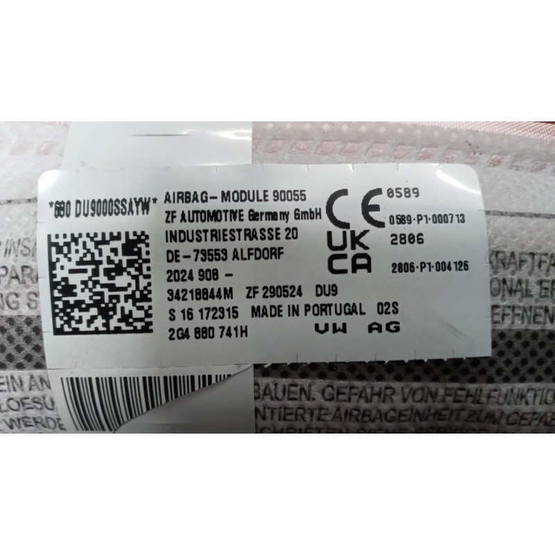 VOLKSWAGEN LEFT ROOF AIR BAG VOLKSWAGEN Polo 2021> used