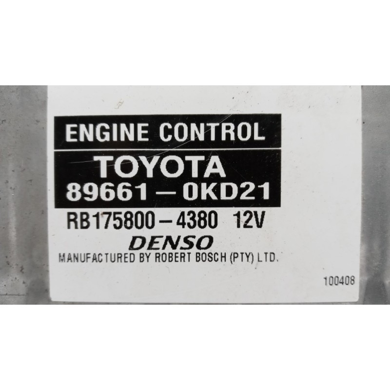TOYOTA CENTRALINA MOTORE TOYOTA Hilux 2005>2008 usato