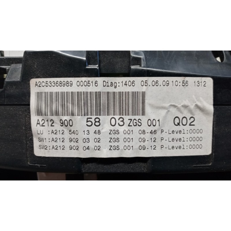 MERCEDES-BENZ QUADRO STRUMENTI MERCEDES-BENZ Classe E (W/S212) 2009>2012 usato