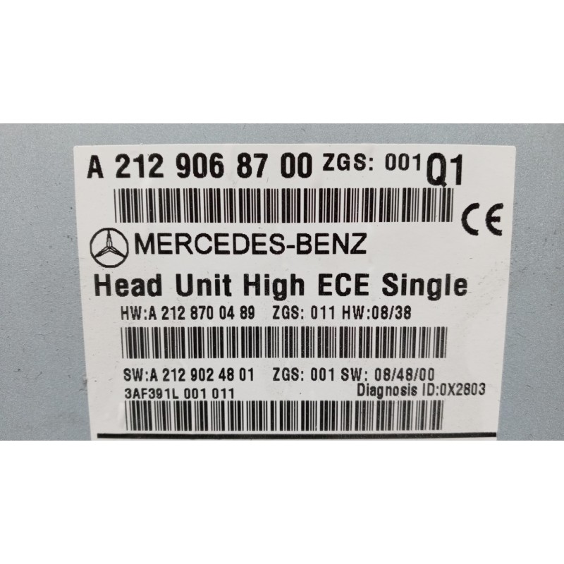 MERCEDES-BENZ CAR RADIO MERCEDES-BENZ Classe E (W/S212) 2009>2012 used