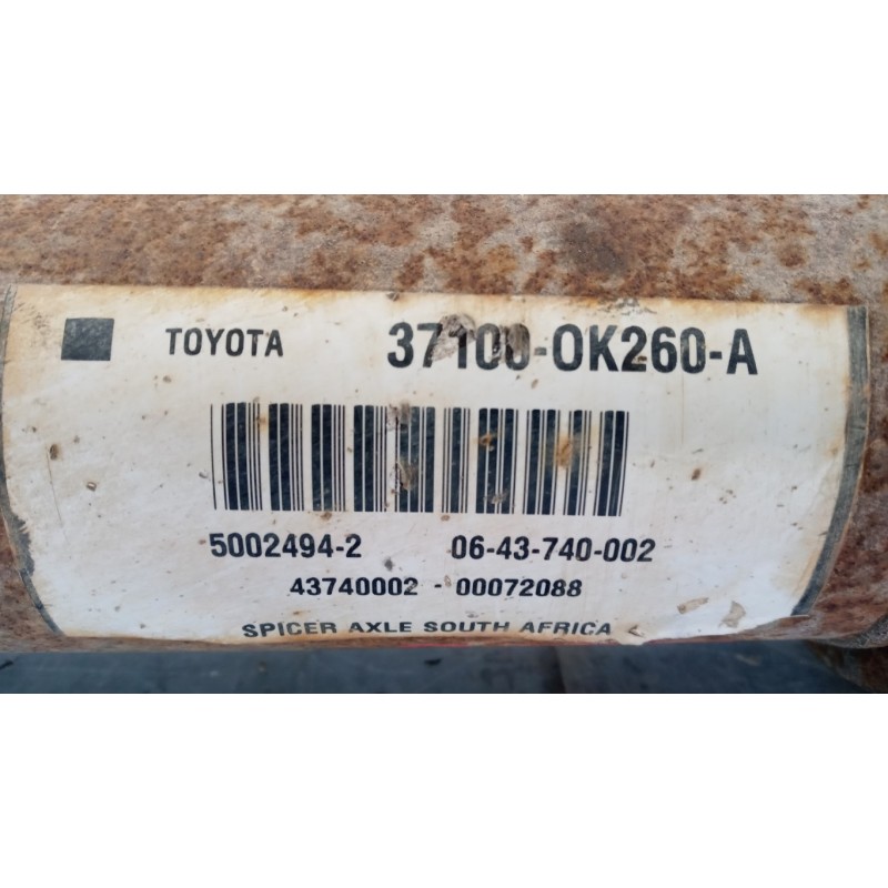 TOYOTA ALBERO TRASMISSIONE POSTERIORE TOYOTA Hilux 2005>2008 usato