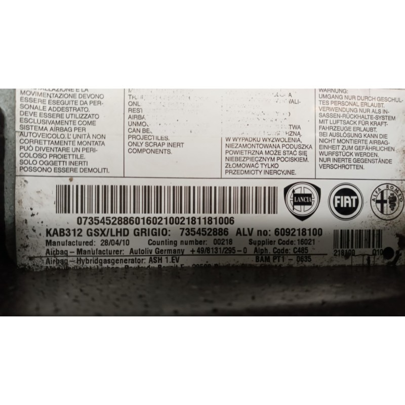 FIAT AIR BAG GINOCCHIA FIAT F.500 2007>2015 usato