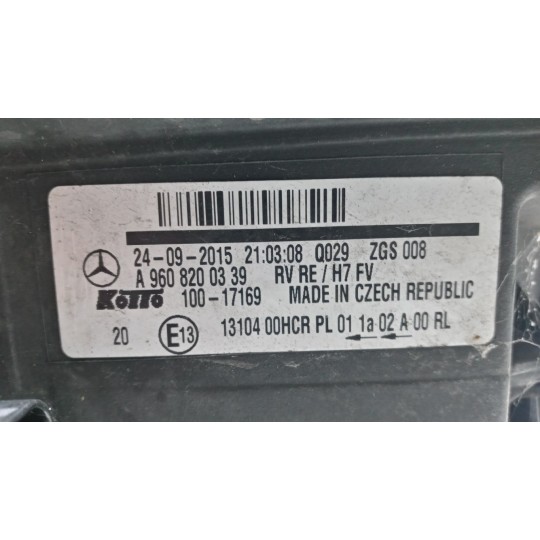 RIGHT HEADLIGHT MERCEDES-BENZ truck Actros euro 6 2014>2021 used