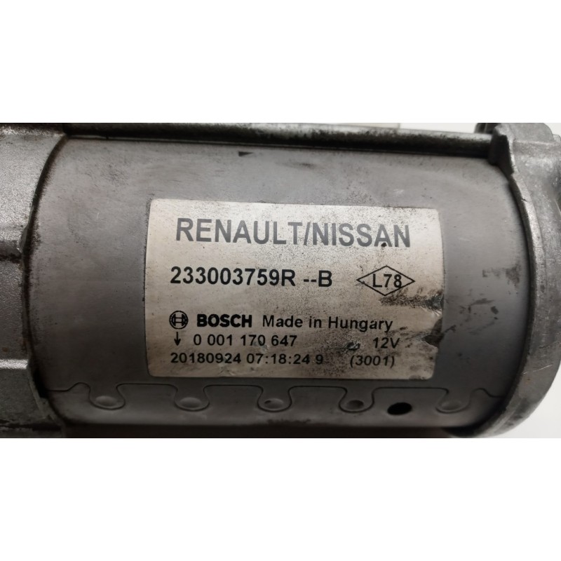 DACIA STARTER MOTOR DACIA Duster 2018> 2021 used
