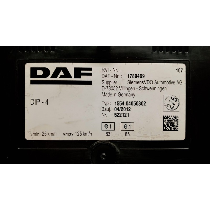 DAF QUADRO STRUMENTI DAF XF105 usato