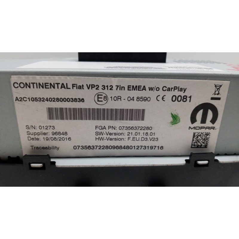 FIAT AUTORADIO FIAT F.500 2015> usato