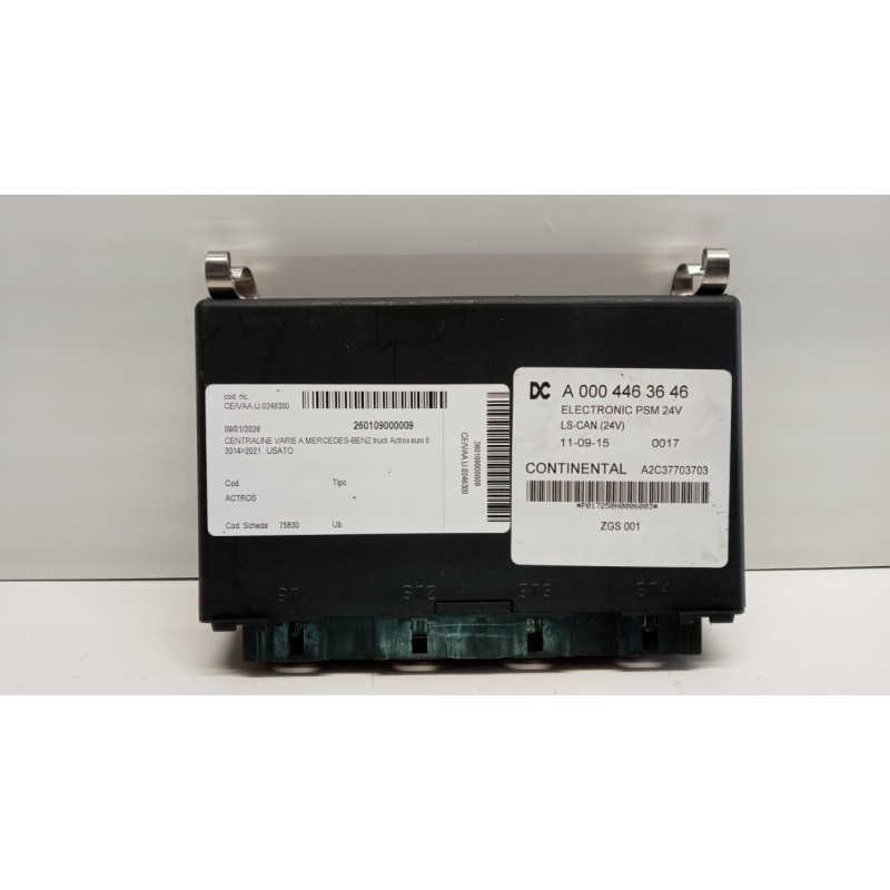 MERCEDES-BENZ truck CENTRALINE VARIE A MERCEDES-BENZ truck Actros euro 6 2014>2021 usato