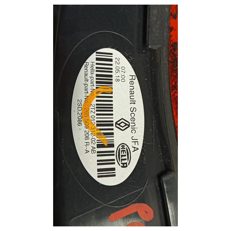 RENAULT RIGHT REAR LED LIGHT ON BACK RENAULT Scenic 2016> used
