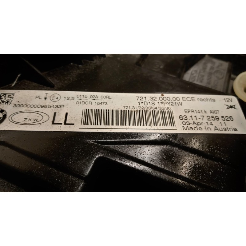 BMW FARO ANT XENO DESTRO BMW Serie 3 (F31) SW 2011> usato