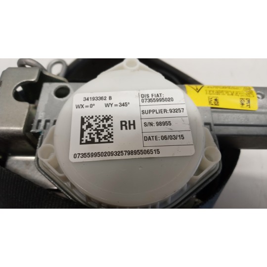 CINTURA DI SICUREZZA ANTERIORE DESTRA FIAT F.500L 2012> usato