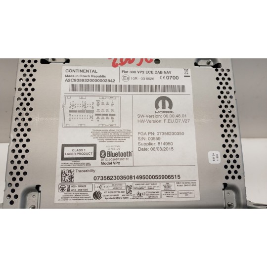 AUTORADIO FIAT F.500L 2012> usato